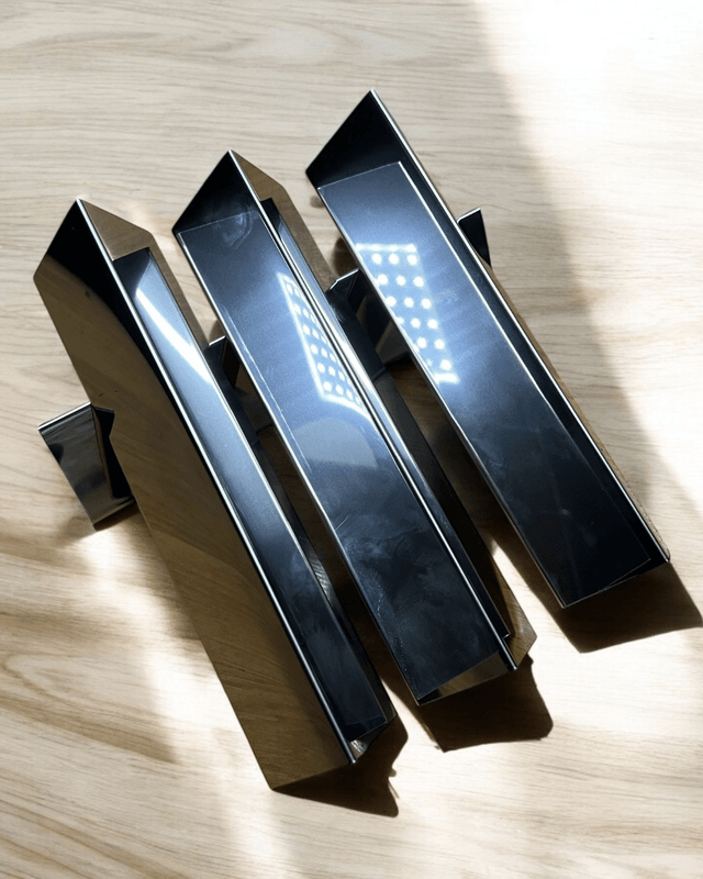 Piramit Fırfır 25 cm krom paslanmaz 4 Adet