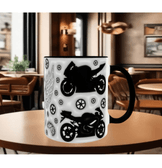 Moto , motor , moto racing , motor tutkunlarına özel baskı porselen kupa