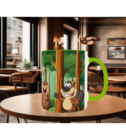 Köstebek baskı kaliteli porselen kupa