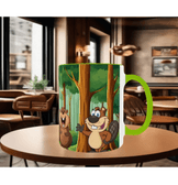 Köstebek baskı kaliteli porselen kupa