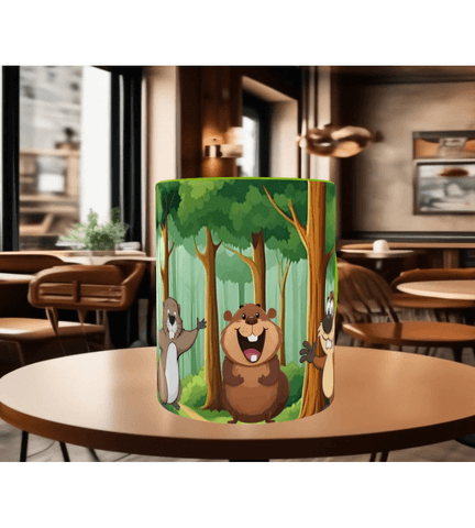 Köstebek baskı kaliteli porselen kupa