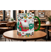 Karlı orman, yılbaşı, christmas kaliteli porselen kupa