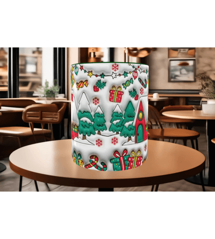 Karlı orman, yılbaşı, christmas kaliteli porselen kupa