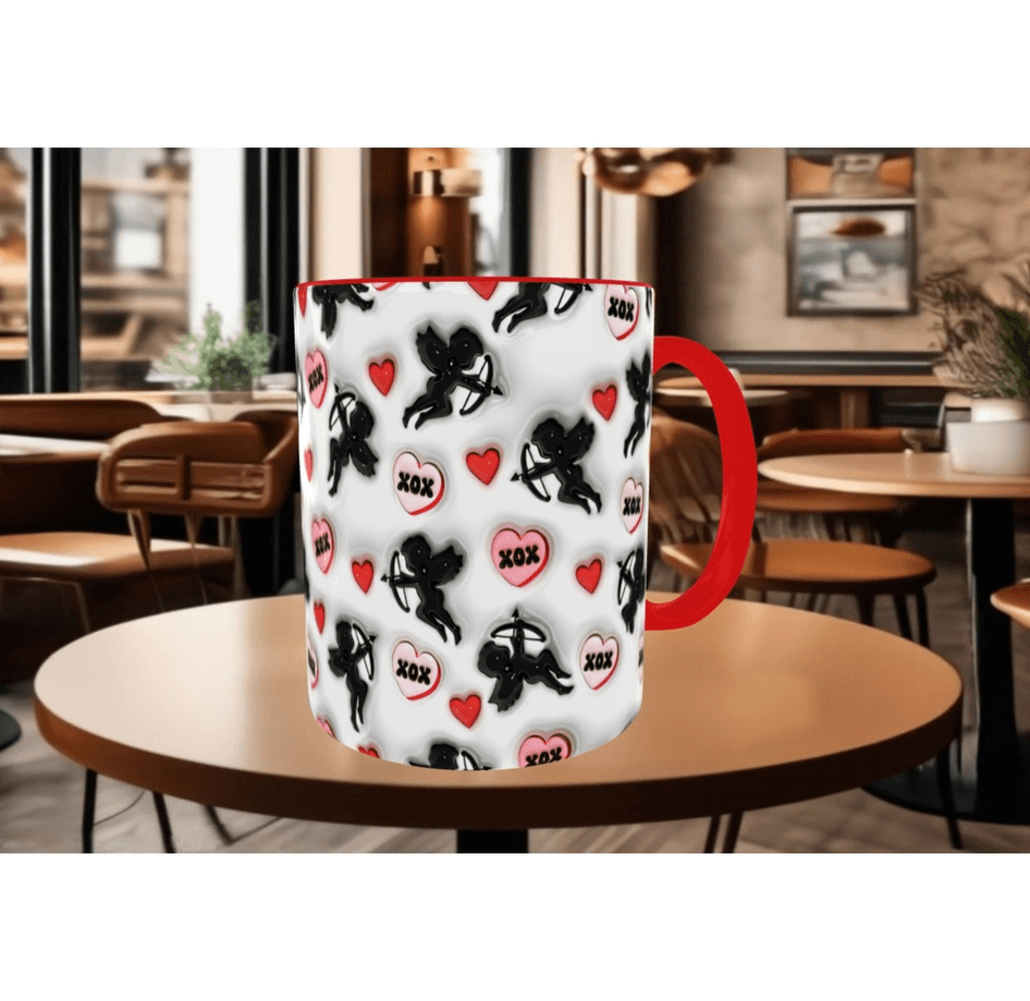 Eros, aşk meleği, sevgili kaliteli porselen kupa