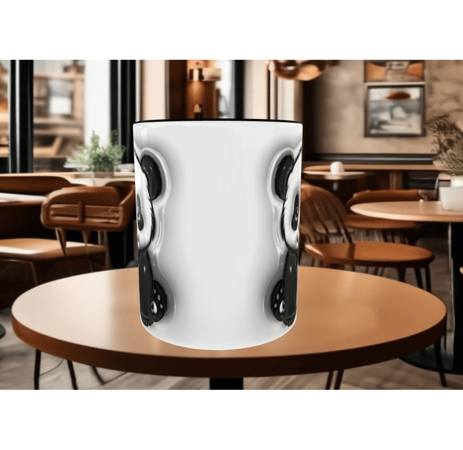 Sevimli panda kaliteli porselen kupa