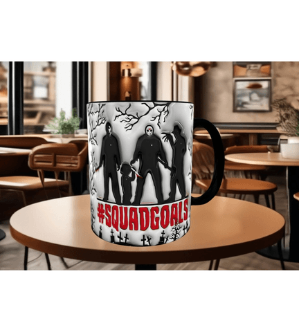 Katil, chucky, freddy, jason halloween kaliteli porselen kupa