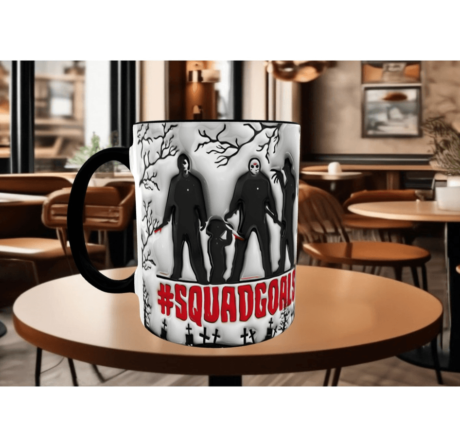 Katil, chucky, freddy, jason halloween kaliteli porselen kupa