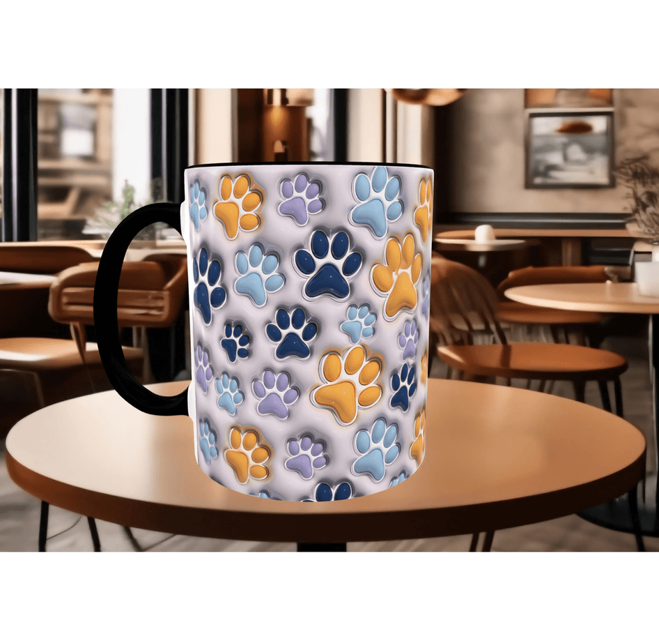 Patili dostum kedi, köpek kaliteli porselen kupa