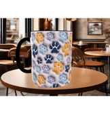 Patili dostum kedi, köpek kaliteli porselen kupa