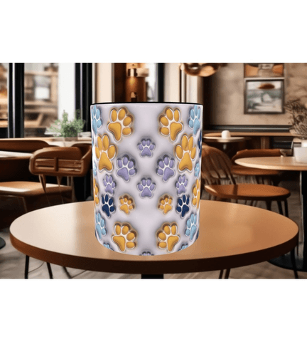 Patili dostum kedi, köpek kaliteli porselen kupa