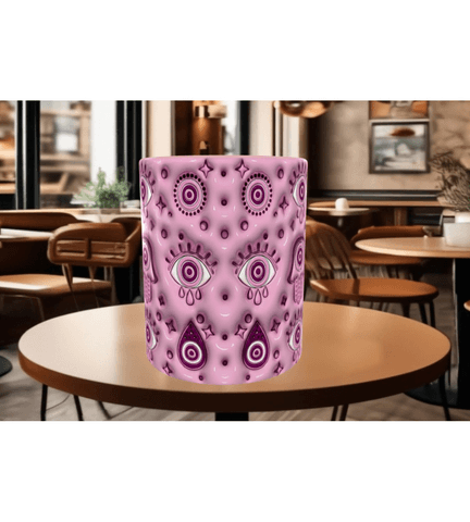 Nazar, göz, fatma ana eli kaliteli porselen kupa