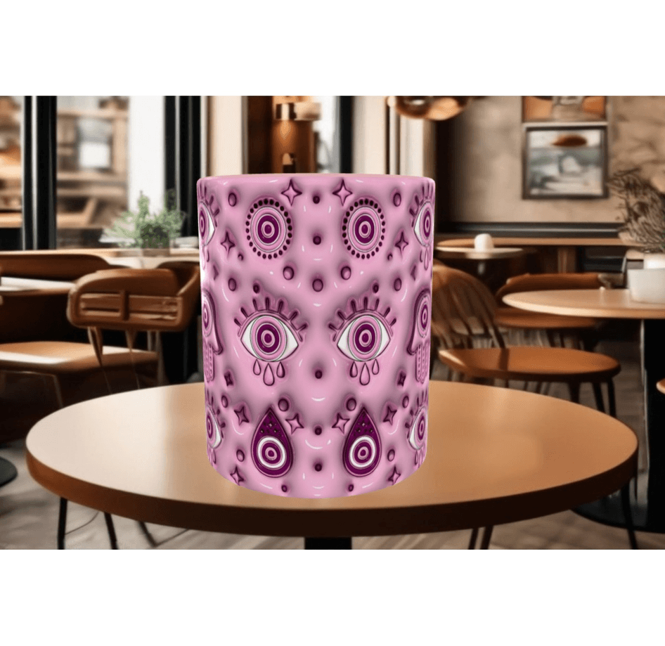 Nazar, göz, fatma ana eli kaliteli porselen kupa