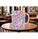 Patili dostum kedi köpek kaliteli porselen kupa