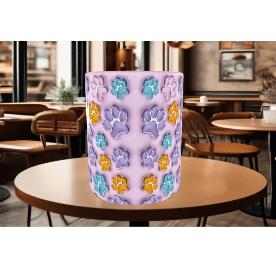 Patili dostum kedi köpek kaliteli porselen kupa