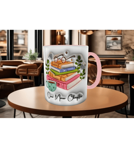 Kahve, kitap, huzur kaliteli porselen kupa