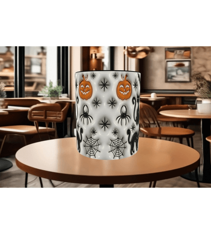 Kara kedi halloween baskı hediyelik kaliteli porselen kupa