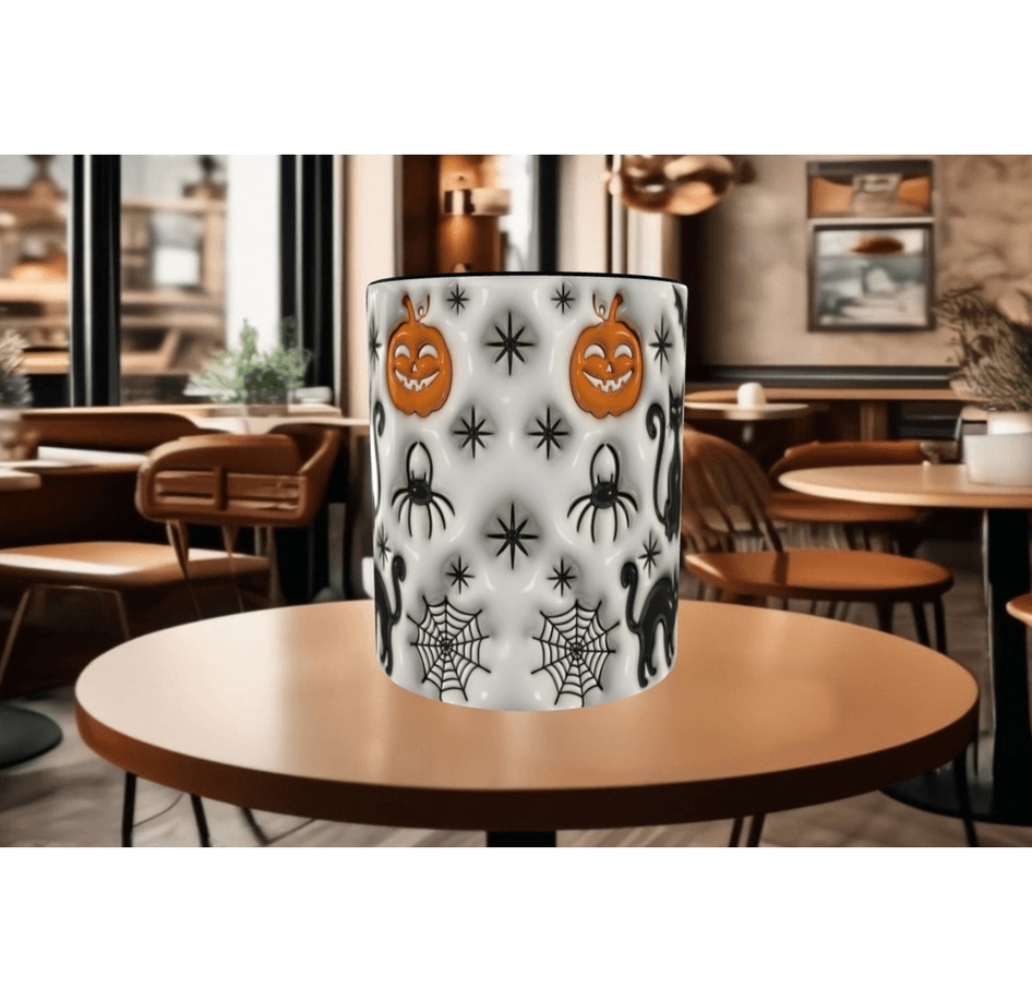 Kara kedi halloween baskı hediyelik kaliteli porselen kupa
