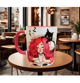 Uyanamıyan, uykucu, uyku, kedi kaliteli porselen çay kahve