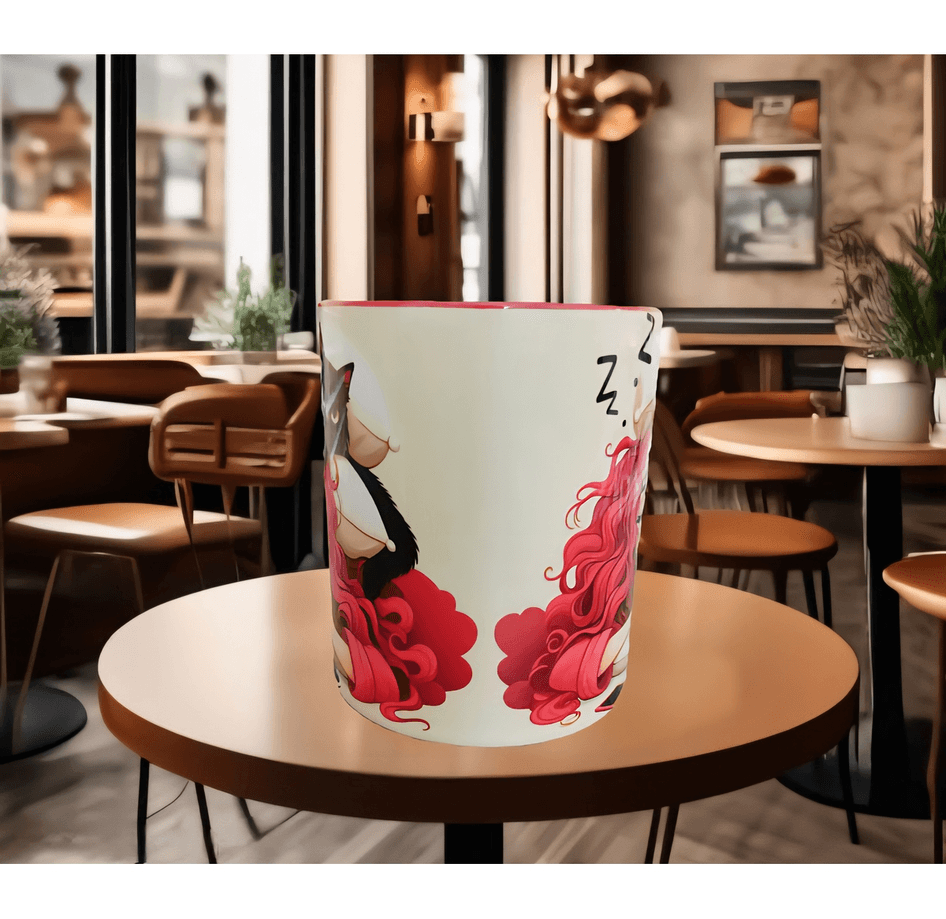 Uyanamıyan, uykucu, uyku, kedi kaliteli porselen çay kahve