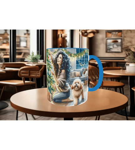 Huzur, doğa, hayvan, köpek çay kahve kaliteli hediyelil porselen kupa