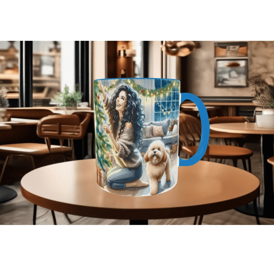 Huzur, doğa, hayvan, köpek çay kahve kaliteli hediyelil porselen kupa