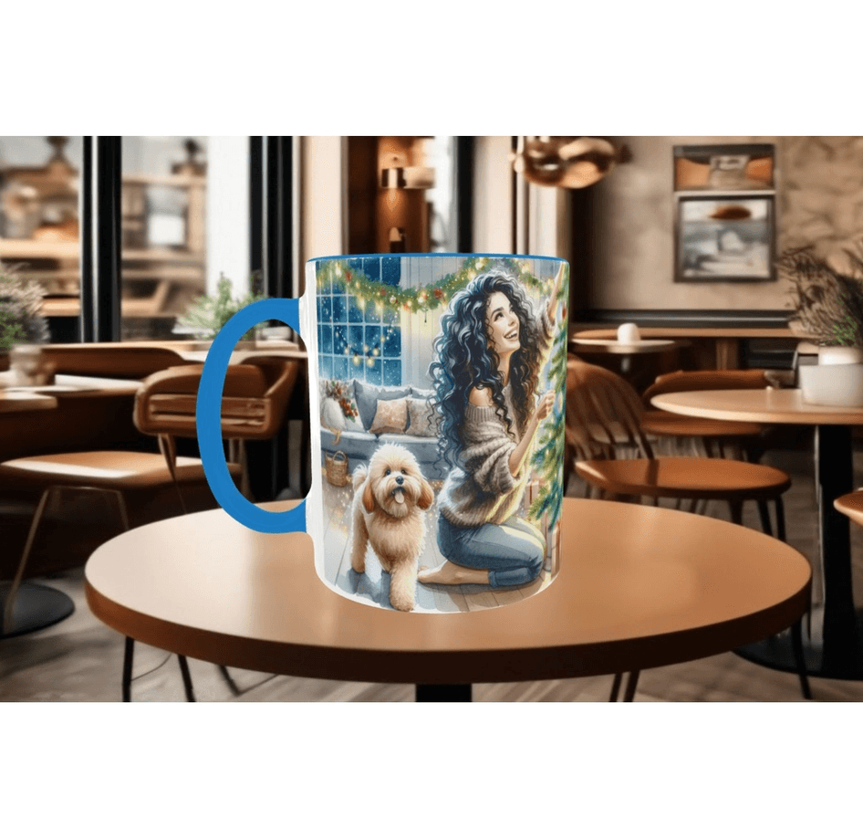 Huzur, doğa, hayvan, köpek çay kahve kaliteli hediyelil porselen kupa