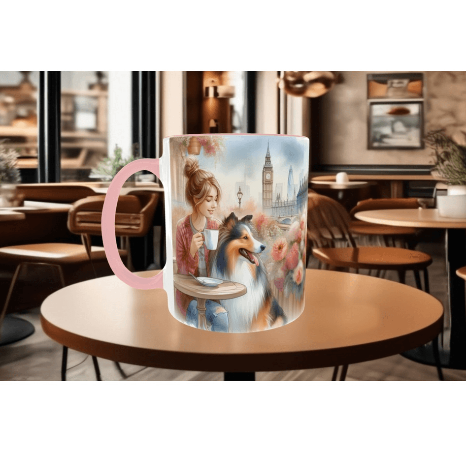 Huzur, doğa, hayvan, köpek çay kahve kaliteli hediyelil porselen kupa