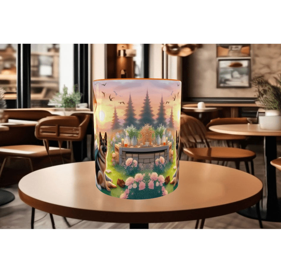 Huzur, doğa, hayvan, köpek çay kahve kaliteli hediyelil porselen kupa