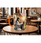 Huzur, doğa, hayvan, köpek çay kahve kaliteli hediyelil porselen kupa