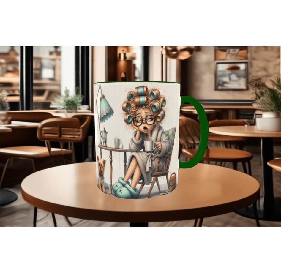 Uyanamıyan, uykucu, uyku, kedi çay kahve porselen hediyelik kupa