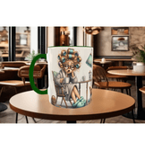 Uyanamıyan, uykucu, uyku, kedi çay kahve porselen hediyelik kupa