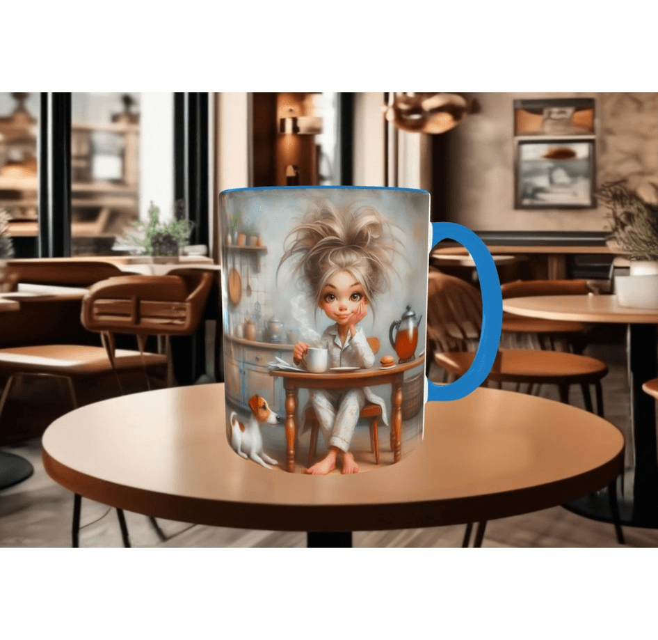 Uyanamıyan, uykucu, uyku, kedi çay kahve porselen hediyelik kupa