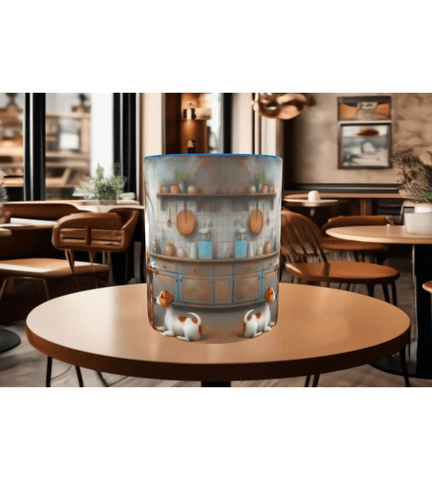 Uyanamıyan, uykucu, uyku, kedi çay kahve porselen hediyelik kupa