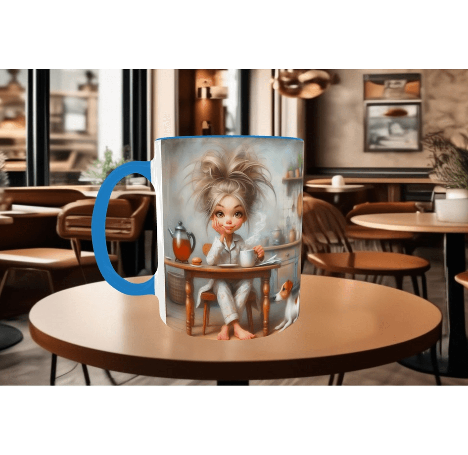 Uyanamıyan, uykucu, uyku, kedi çay kahve porselen hediyelik kupa