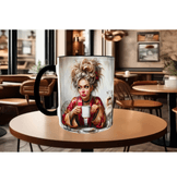 Uyanamıyan, uykucu, uyku, kedi çay kahve porselen hediyelik kupa