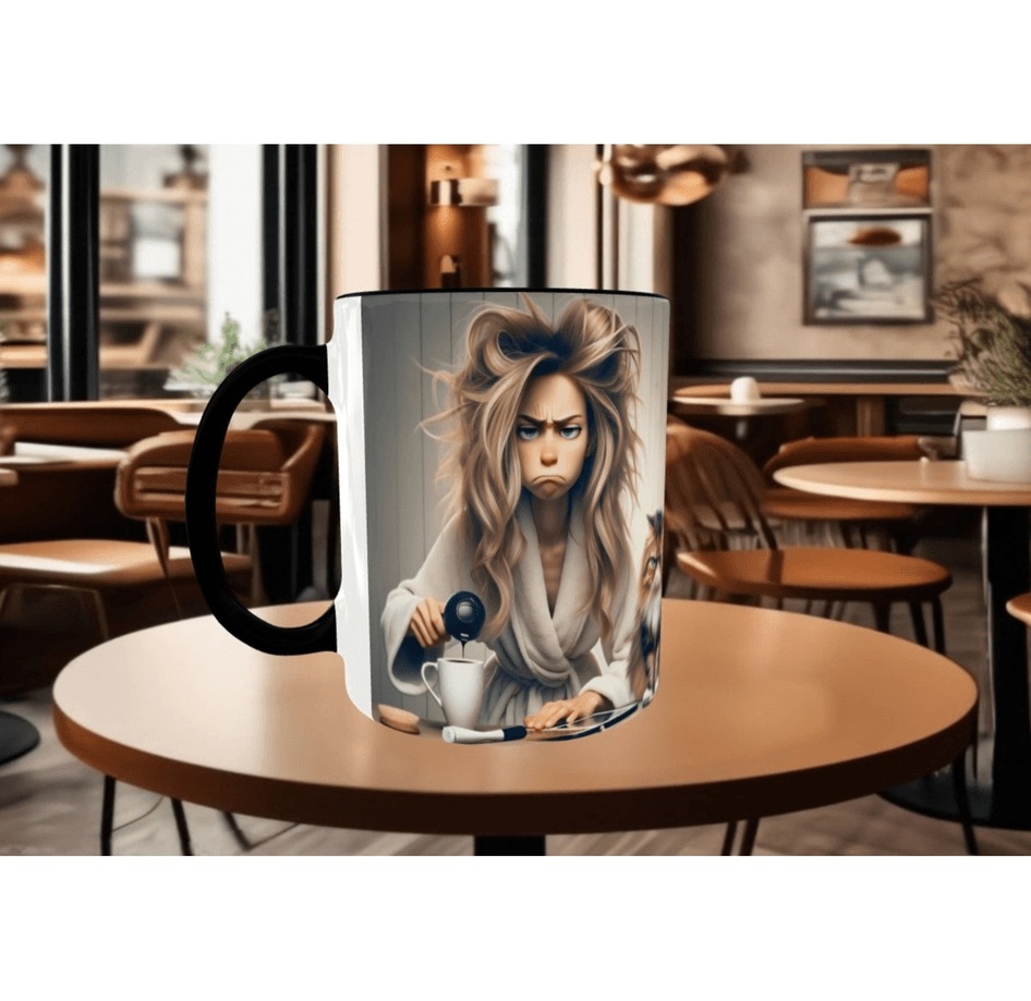 Uyanamıyan, uykucu, uyku, kedi çay kahve porselen hediyelik kupa