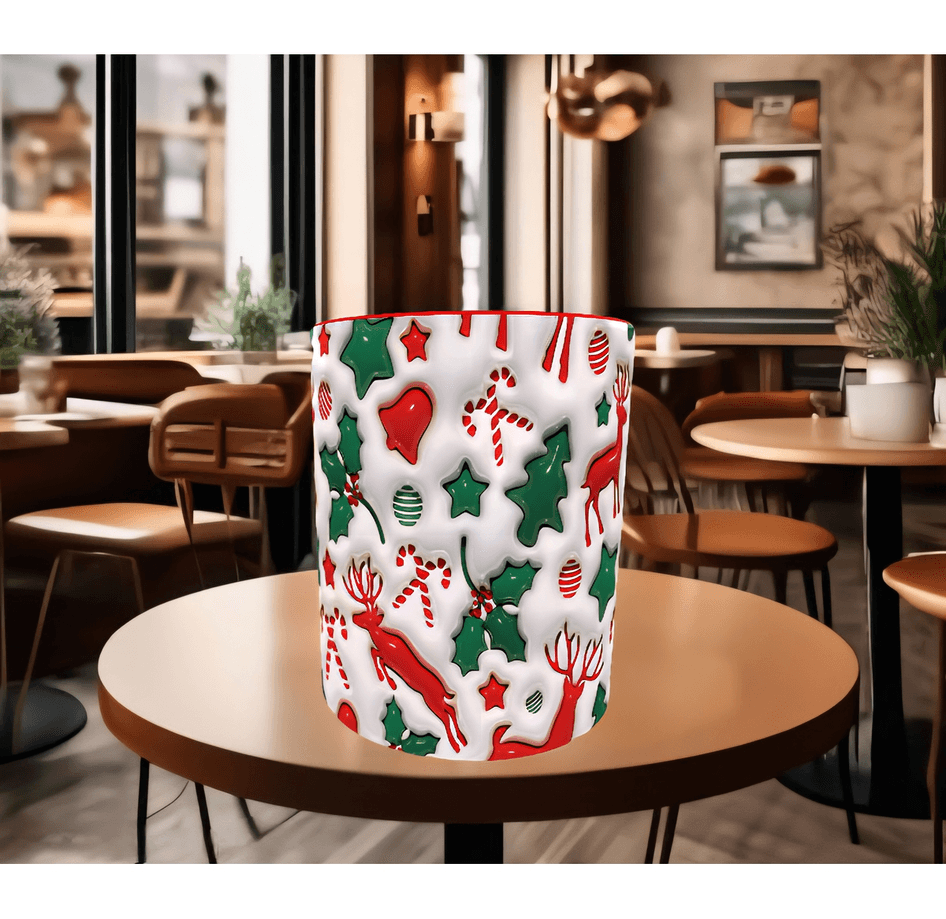 Geyik yılbaşı noel christmas baskı hediyelik kaliteli porselen kupa