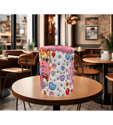 Kedi aşkı baskı hediyelik kaliteli porselen kupa