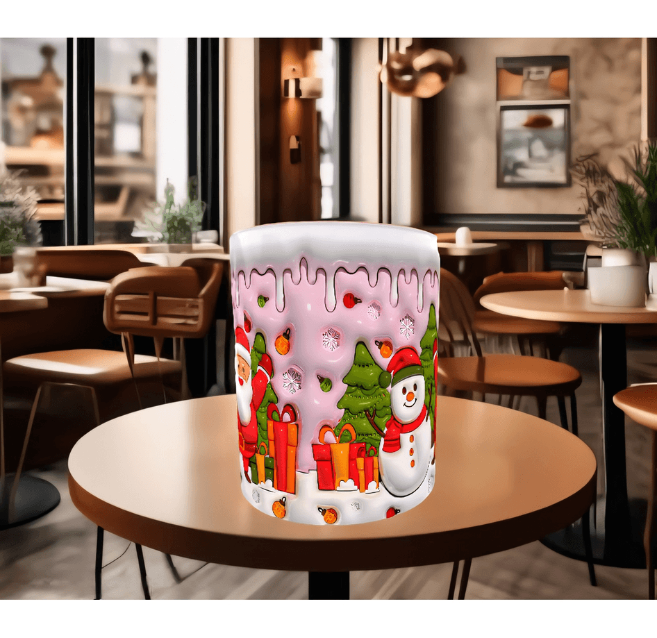 Kardan adam noel baba yılbaşı baskı hediyelik kaliteli porselen kupa