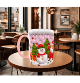 Kardan adam noel baba yılbaşı baskı hediyelik kaliteli porselen kupa