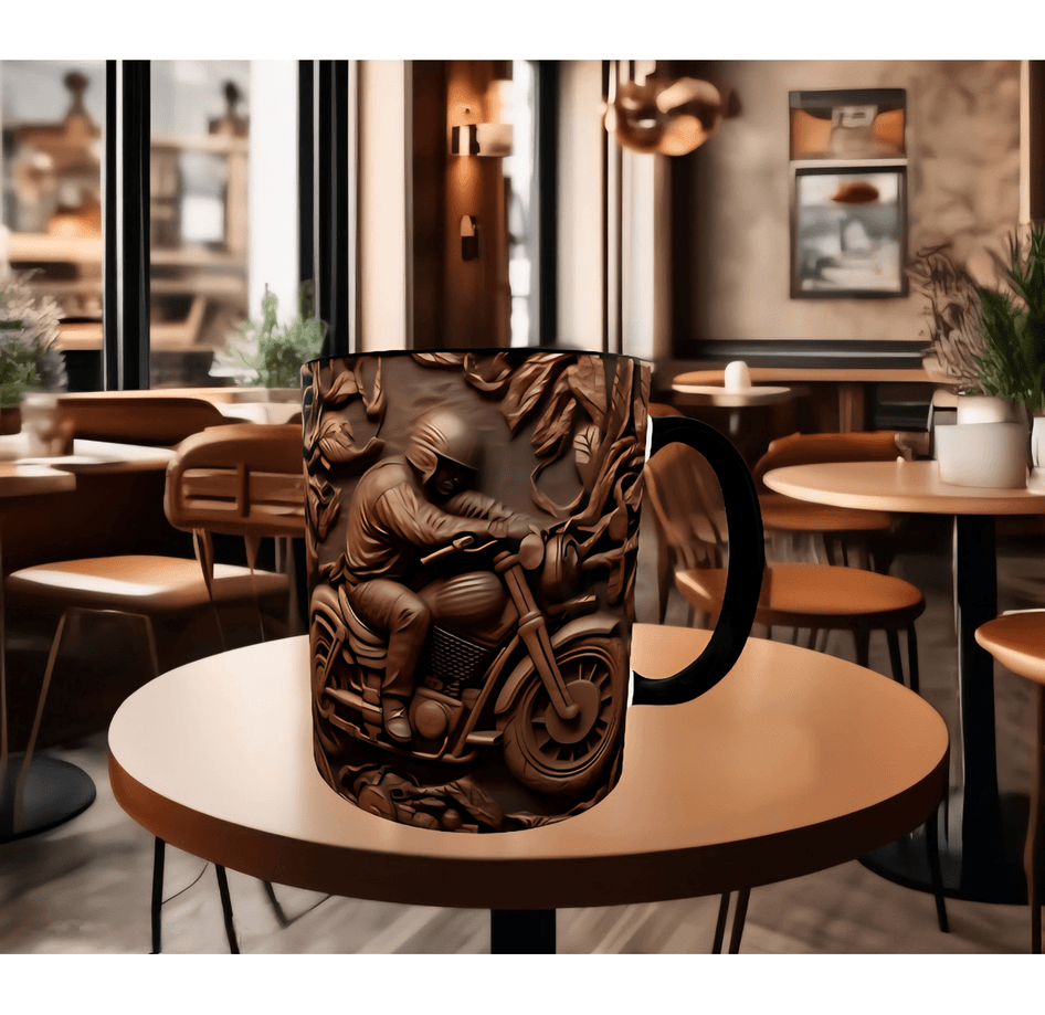 Moto rycing baskı hediyelik kaliteli porselen kupa