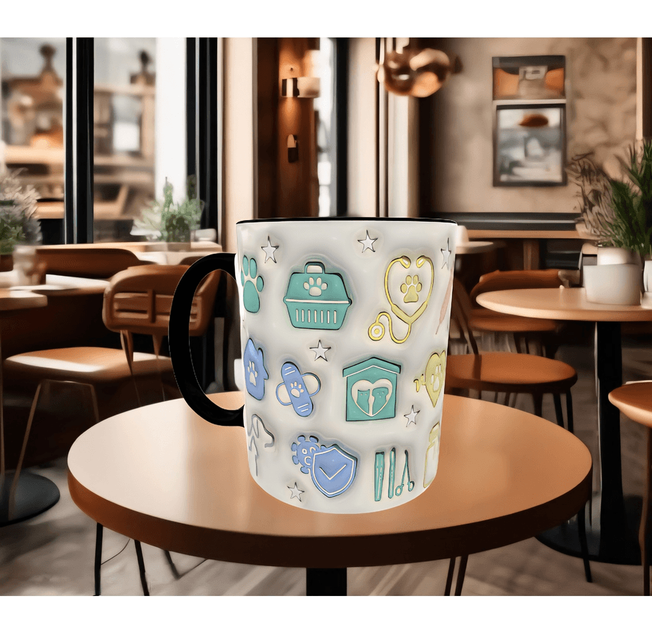 Kedi, köpek, veteriner özel baskı porselen kupa