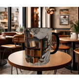 Kitap, kitaplık hediyelik kaliteli porselen kupa