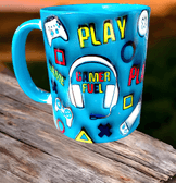 Gamer büyük boy porselen kupa