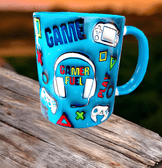 Gamer büyük boy porselen kupa