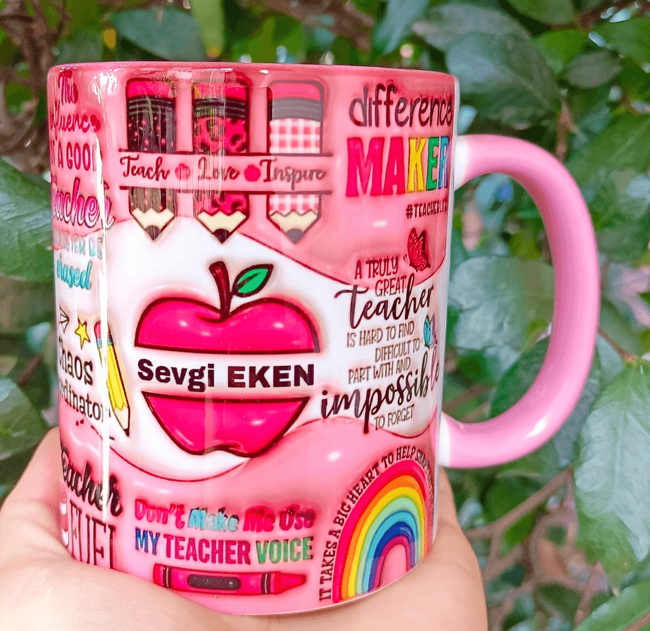 Öğretmenler günü hediyelik kişiselleştirilebilir porselen kupa
