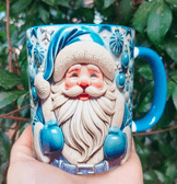 Noel baba baskı yılbaşı hediyelik porselen kupa