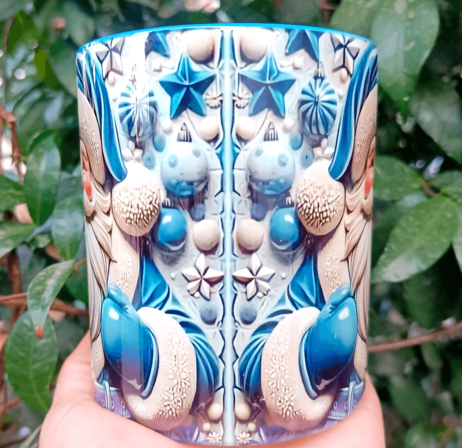 Noel baba baskı yılbaşı hediyelik porselen kupa