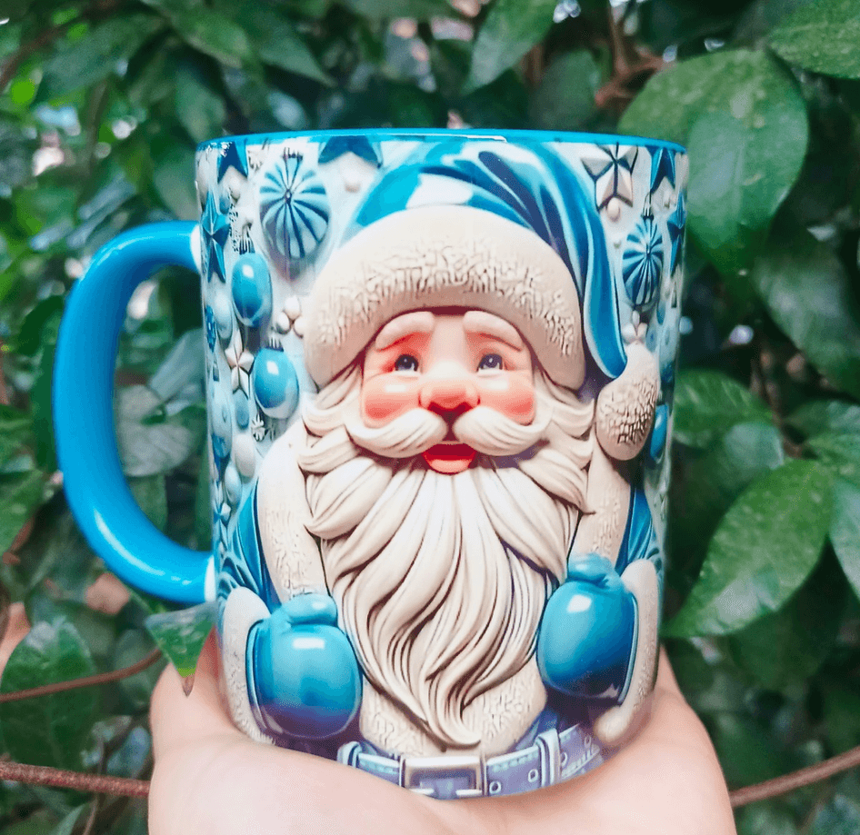 Noel baba baskı yılbaşı hediyelik porselen kupa