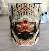 Londra çarşısı vintage baskı porselen kupa